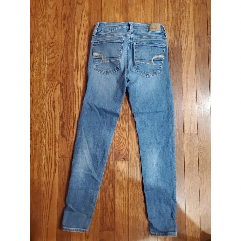 American Eagle Ne(x)t Level Stretch Medium Wash‎ Skinny Jegging Cropped 00 SHORT